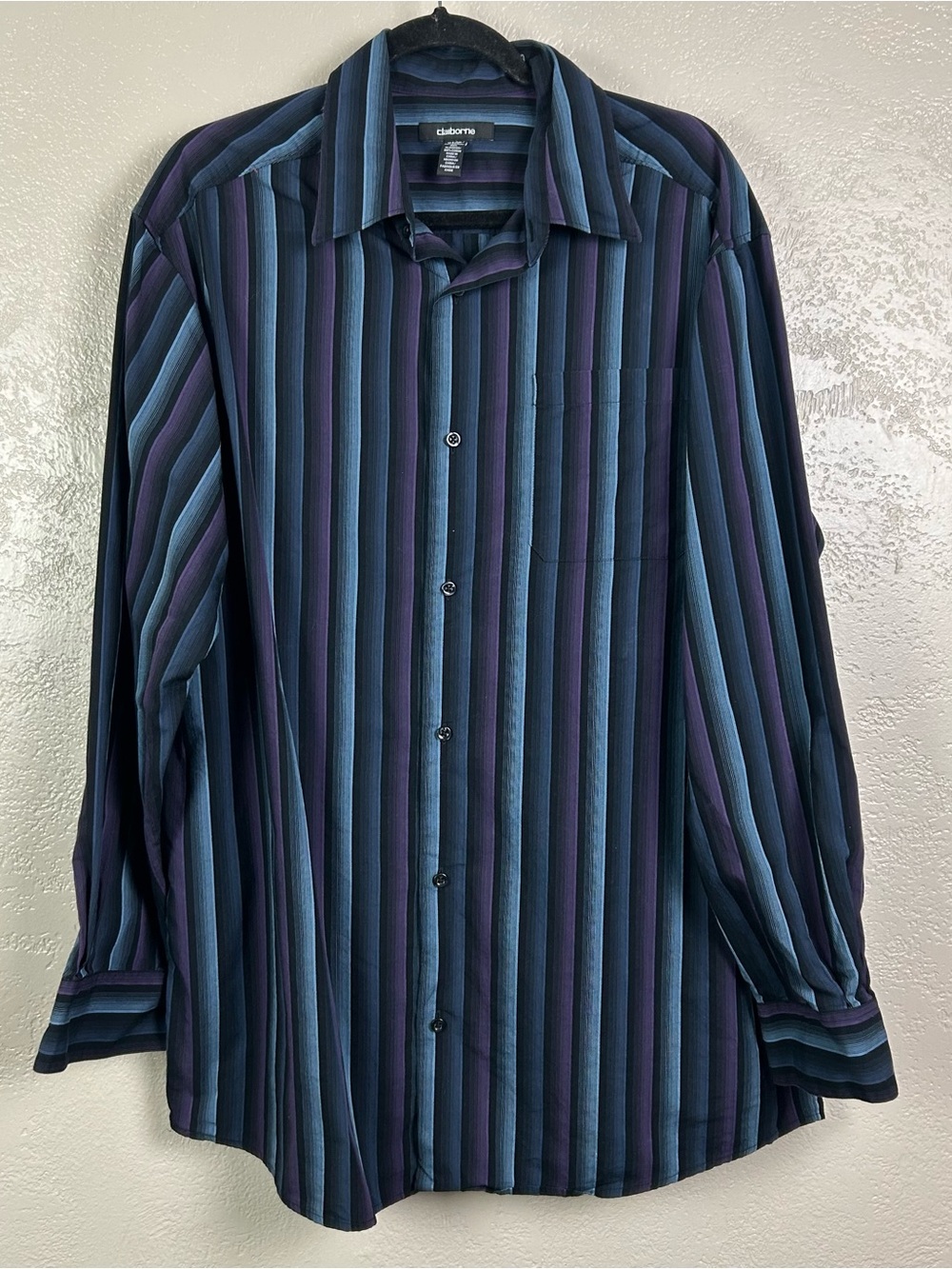 5 for $30 Claiborne Blue and Purple Vertical Stripe Dress Shirt